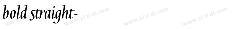 bold straight字体转换